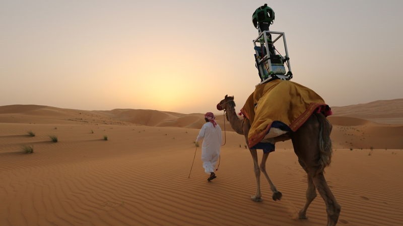 google used camels for desert street view