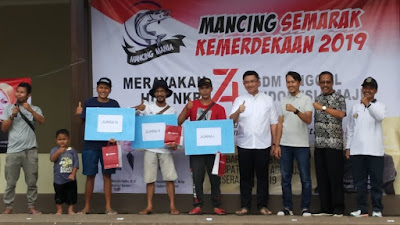 Humas Polda Banten hadiri lomba mancing semarak kemerdekaan Pokja Wartawan