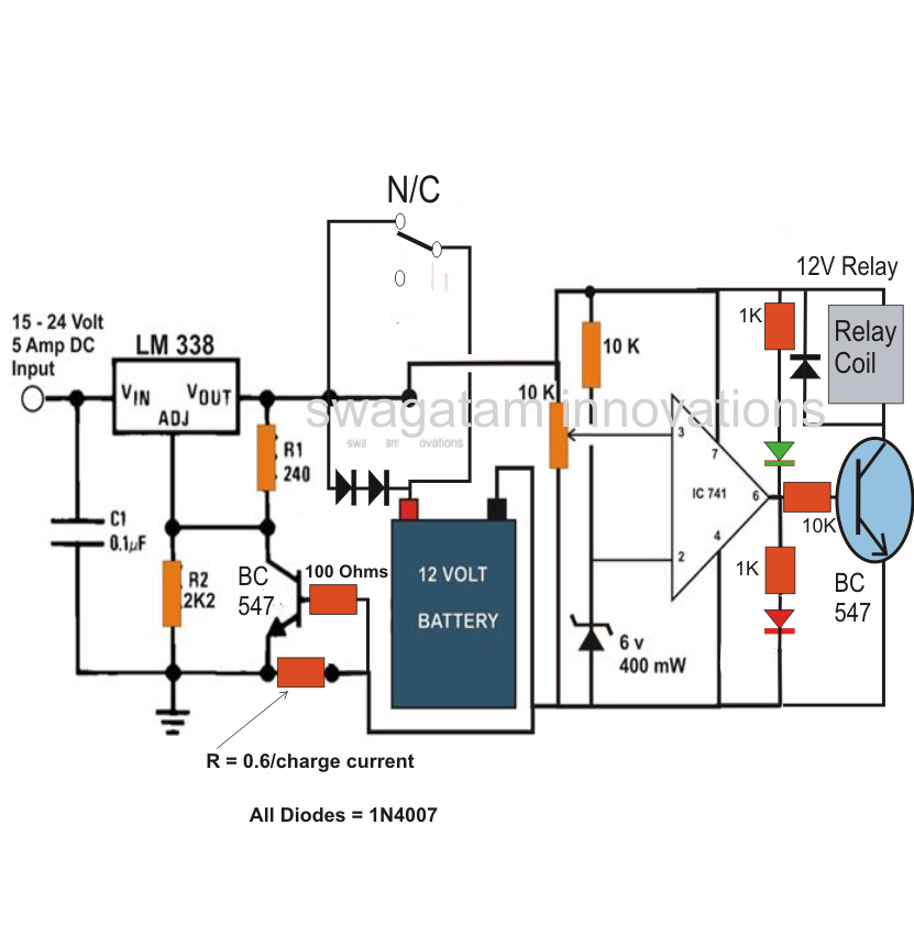 12V Smart Battery Charger Circuit