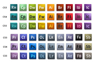 Adobe CS5 logo icons