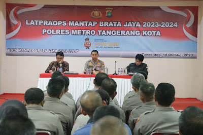 Pemilu Aman dan Kondusif, Polres Metro Tangerang Kota Gelar Latihan Pra Operasi Mantap Brata Jaya 2023,-2024
