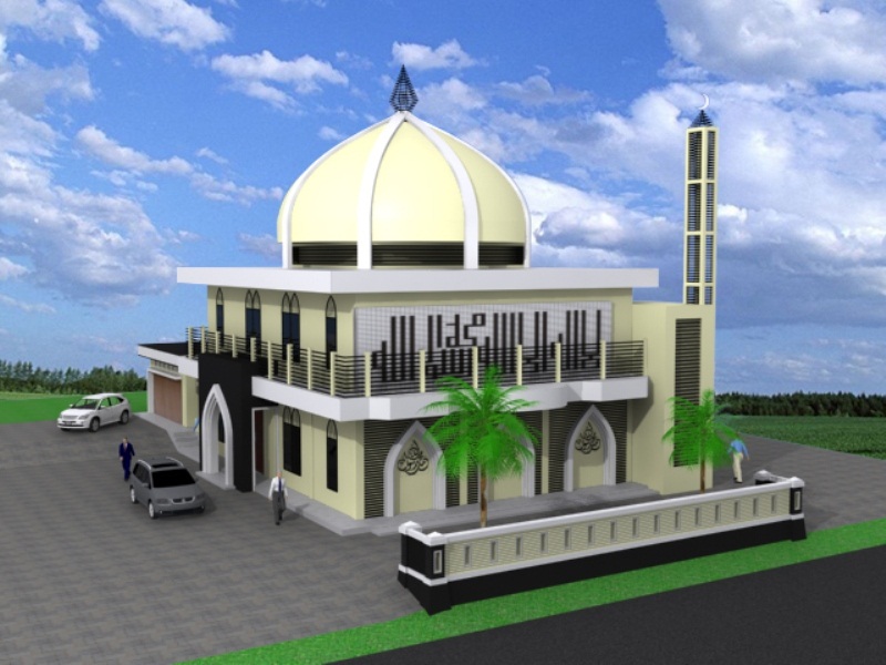 21 Gambar  Kartun  Masjid  Cantik Dan Lucu Terbaru