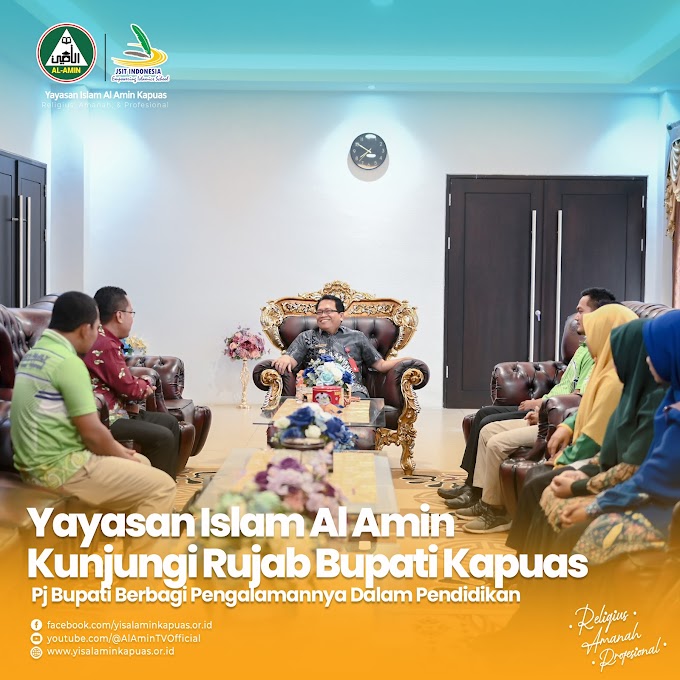 Yayasan Islam Al Amin Kapuas Kunjungi Rujab Bupati Kapuas, Pj Bupati Berbagi Pengalamannya Dalam Pendidikan