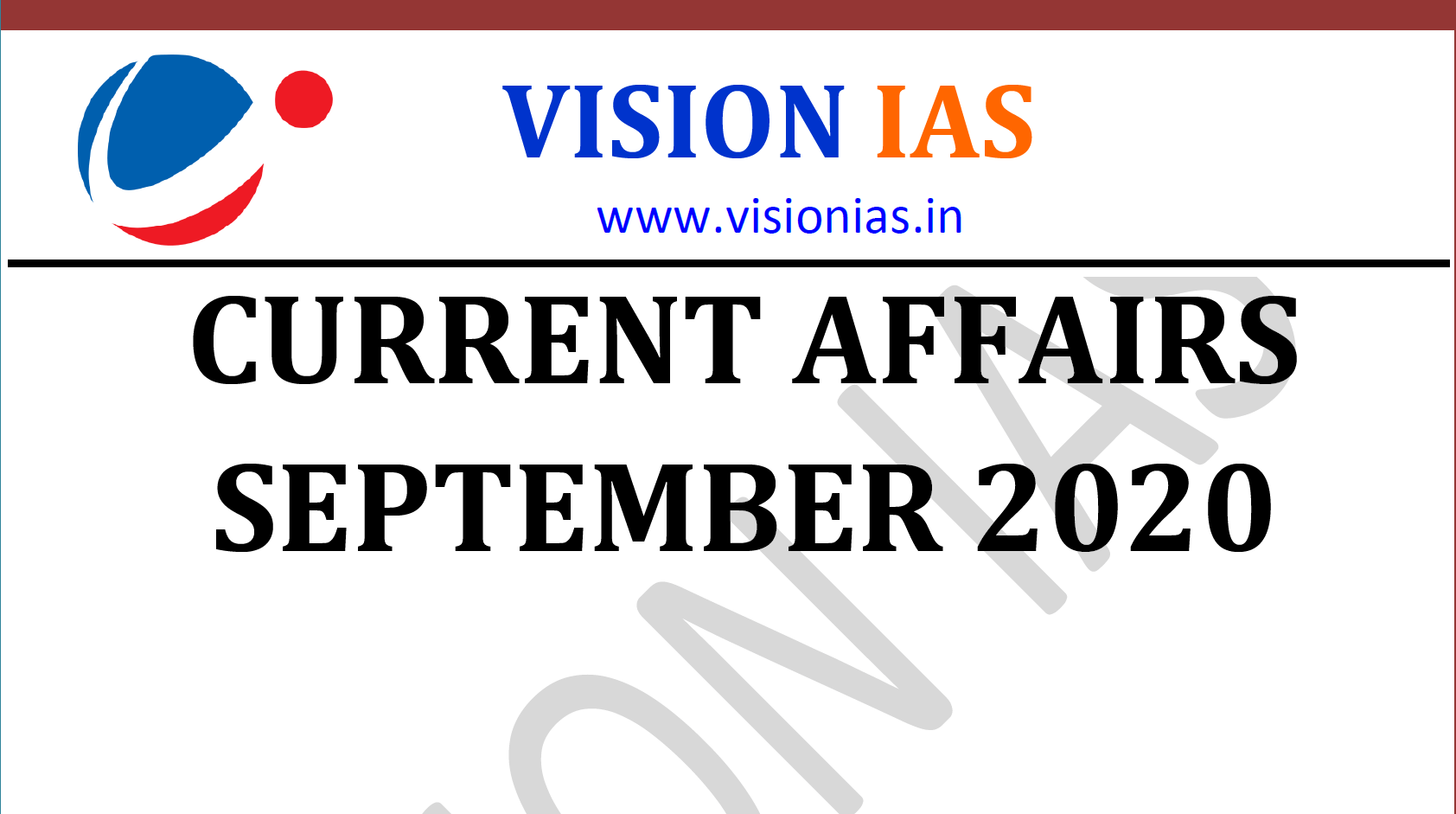 Vision IAS Current Affairs September 2020 pdf