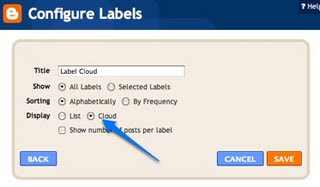 Add New Label Cloud in Blogger!