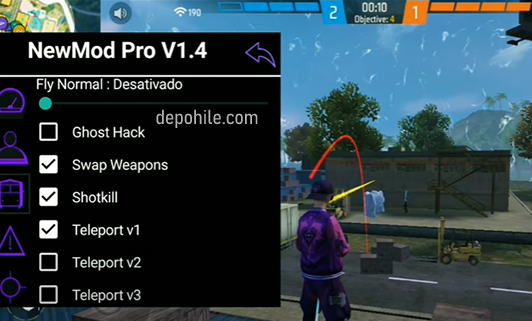 Free Fire 1.93 Newmod 1.4 Pro Aim, Skill Hilesi En İyi Menü