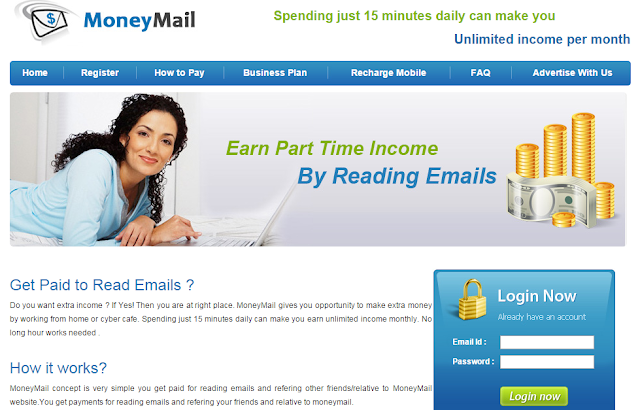 Moneymail.in Make Money Online By Reading Email