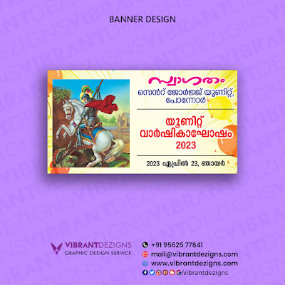 Malayalam Banner Design, Flex banner design and printing thrissur, church malayalam banner design, graphic design for flex banner in thrissur, vibrantdezigns-thrissur graphic designer