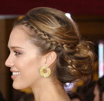 hairstyle up do. Jessica Alba Popular and