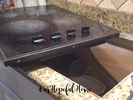 removal of electric stove top