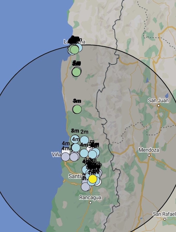 Terremoto 5.7 sacude a Chile esta madrugada 