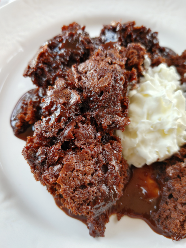 Chocolate Cobbler - An easy, homemade chocolate dessert recipe with a warm, decadent chocolate fudge sauce that’s formed under the cake-like top as the cobbler bakes like Molten Lava Cake!