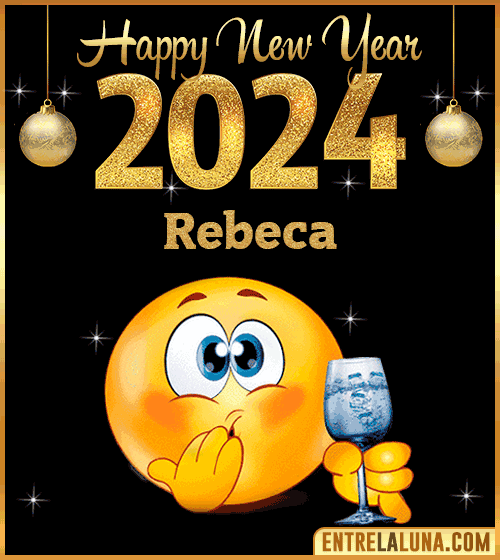 Gif wishes Happy New Year 2024 animated Rebeca