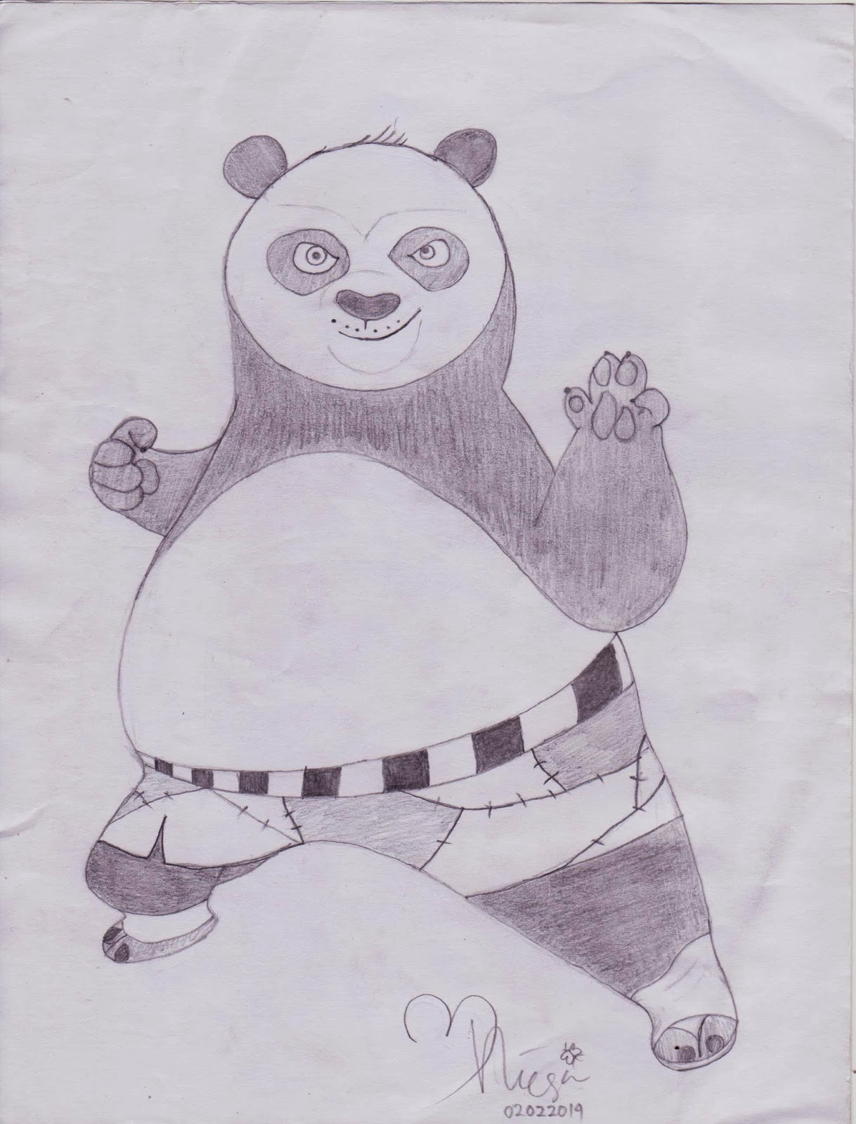 Sketsa Gambar Kartun Kungfu Panda