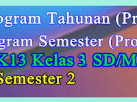 Free Download Prota-Prosem K13 SD/MI Kelas 3 Semester 2