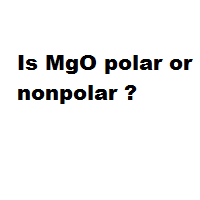 Is MgO polar or nonpolar ?