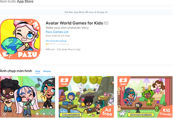 Tải Avatar World Games for Kids APK cho Android, iOS, PC a1