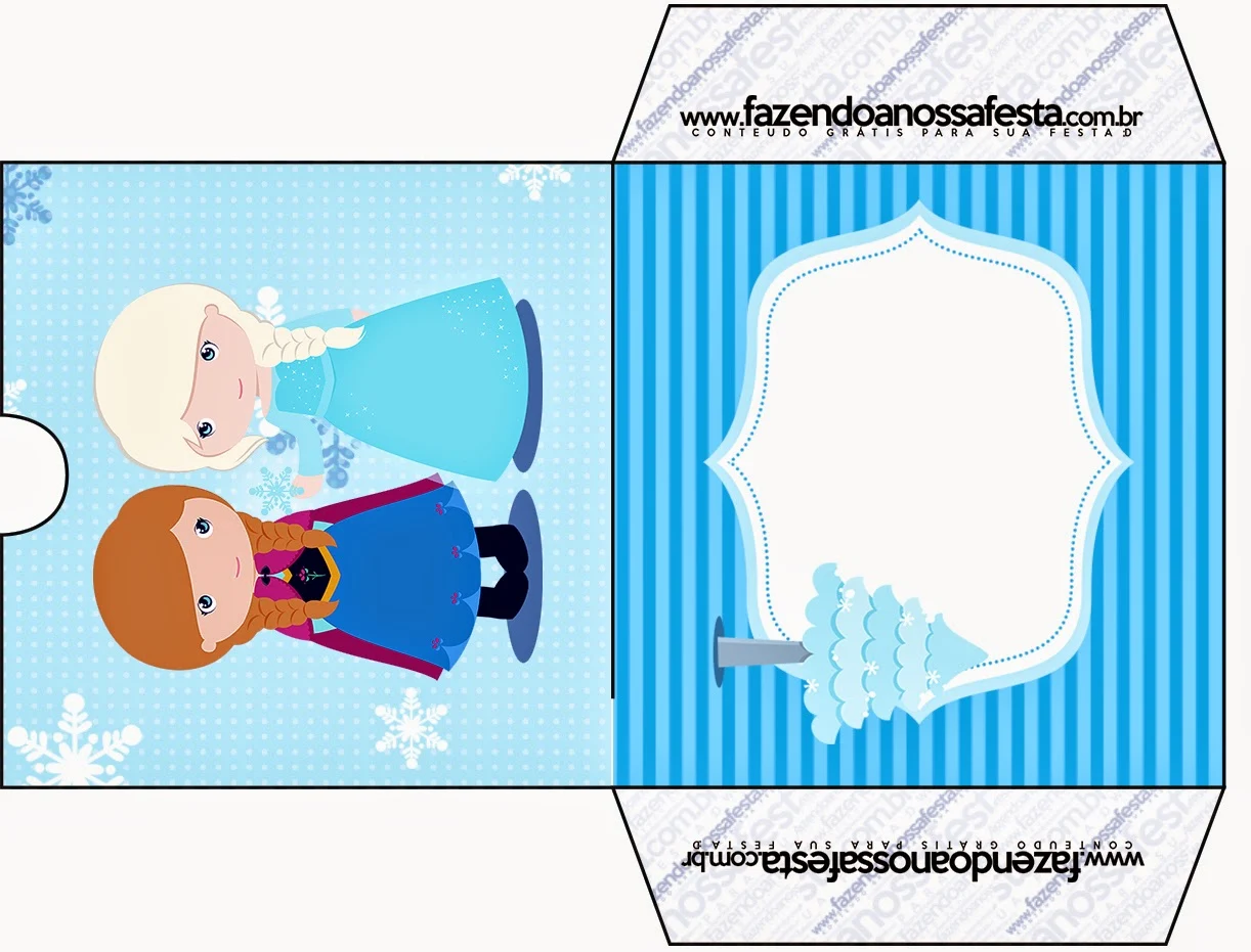 Frozen Baby Blue Christmas Free Printable Nucita CD Case. 