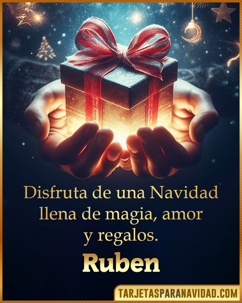 Tarjetas de Feliz Navidad Ruben