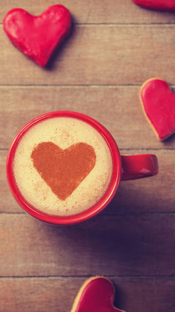 valentines day coffee heart