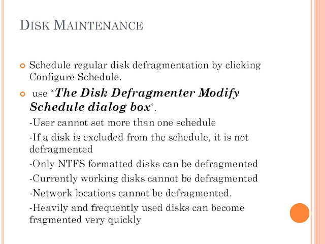 Managing Devices and Disks | Disk Defragmenting Schedule modification Windows 7