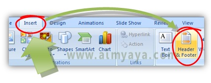  Gambar:  Merubah header dan footer powerpoint 