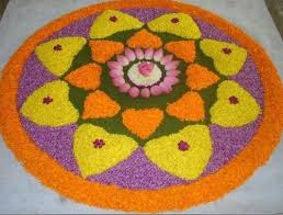 Easy Rangoli Designs With Flowers