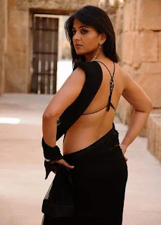 Anushka Shetty Black Saree Stills Gallery