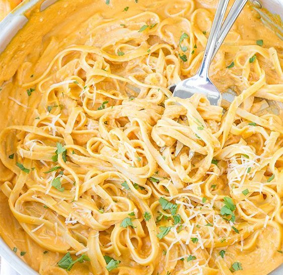 PUMPKIN ALFREDO #dinner #vegetarian