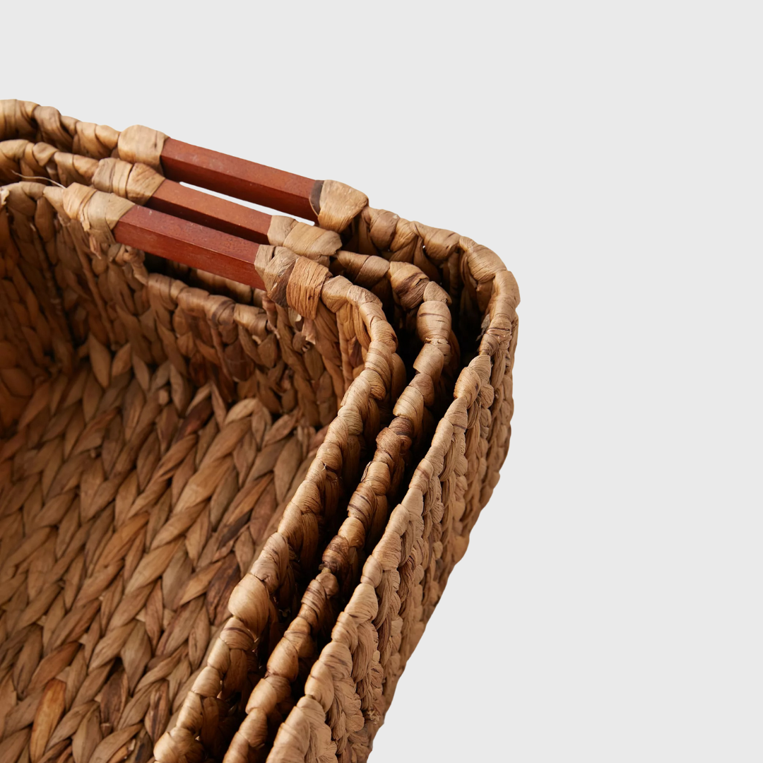 woven nesting storage basket set