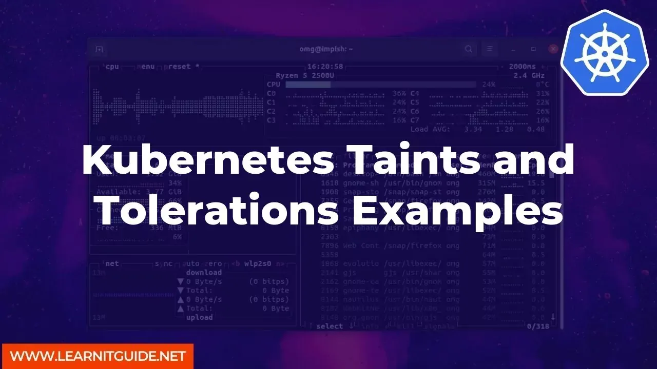 Kubernetes Taints and Tolerations Examples