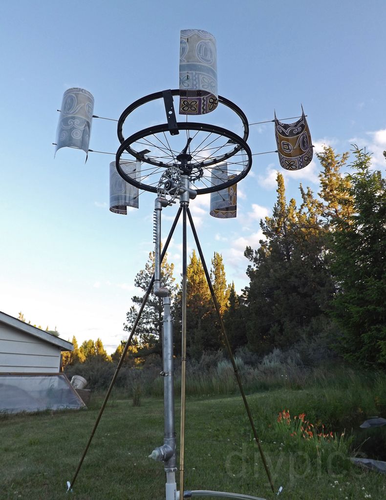 DIY Wind-Powered Water Pump Built of Used Bike Components  Build 