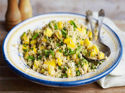 Quinoa salad with mint and mango image