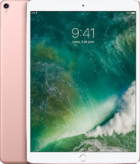 Gold color Apple IPad Pro 2017 with bezels and home button