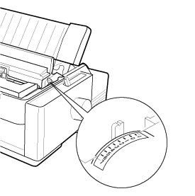levier d'épaisseur de papier d'une imprimante Epson (dessin)