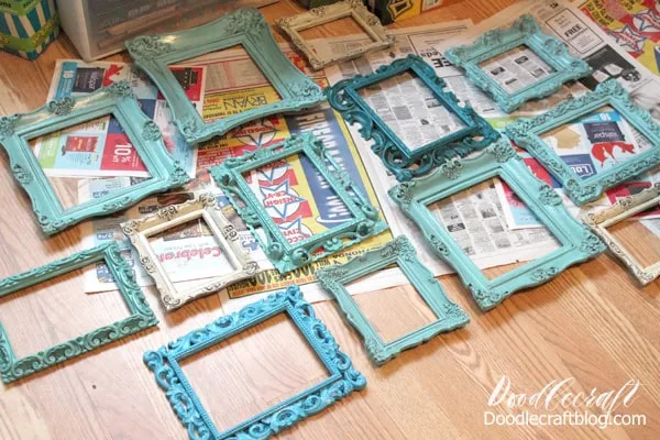 Paint, glaze, finish off the frames anyway you like!   How many ring holder displays are you going to make?    I made 10 of them!   I gave 2 to my sister in laws and sold the rest. I don't have any of these left since making them in 2012.     Hmm, maybe I should make another one, just for me.