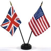 United Kingdom and USA miniature flags