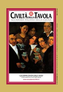 Civiltà della Tavola 243 - Novembre 2012 | ISSN 1974-2681 | TRUE PDF | Mensile | Cucina Italiana | Gastronomia
Nata nel 1956 con gli abiti di una circolare interna, Civiltà della Tavola ha avuto un percorso graduale, lento e alcune volte tormentato, fino a quando, sotto la direzione di Franco Marenghi, avvenne il cambiamento: il notiziario iniziale diventò una rivista vera e propria.
Diretta dal Presidente dell'Accademia e curata dal punto di vista editoriale dalla Ricciardi e Associati, Civiltà della Tavola ha periodicità mensile (11 numeri l'anno) e ricopre un importante ruolo allo stesso tempo di collante e di organo d'informazione dell'Accademia, adeguandosi sempre alle nuove esigenze della comunicazione accademica.