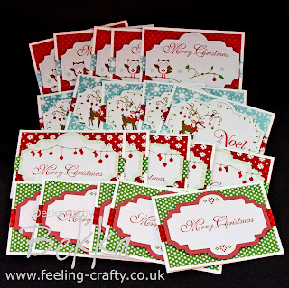 Want to make your own Christmas Cards this year but need some help?  Check out Bekka's Christmas Cards for Non Card Makers - Kits and Classes available at www.feeling-crafty.co.uk