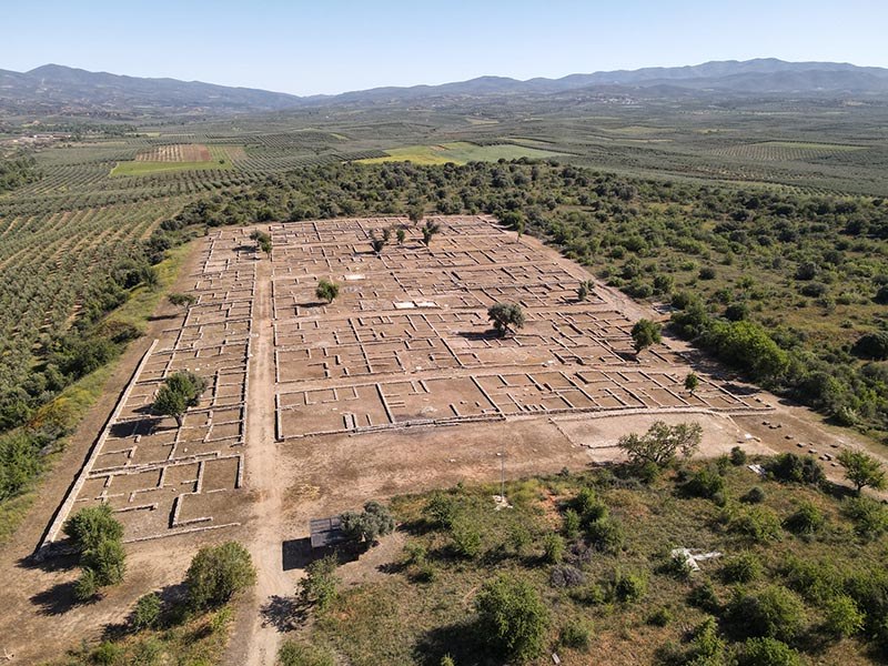 Άποψη του αρχαιολογικού χώρου της Αρχαίας Ολύνθου