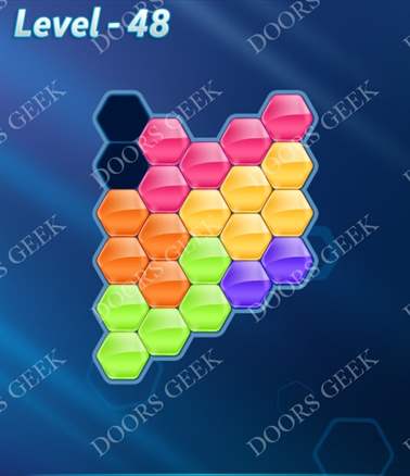 Block! Hexa Puzzle [Regular A] Level 48 Solution, Cheats, Walkthrough for android, iphone, ipad, ipod