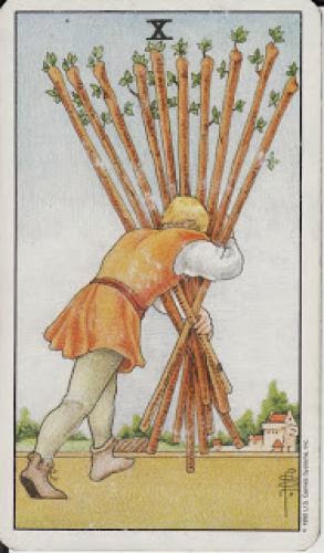 10 Ten Of Wands X
