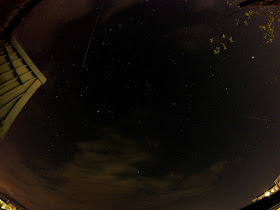 Lyrid meteor shower over Ljubljana on 22042015 long meteor from top