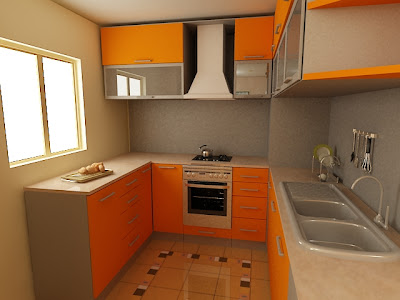 small-kitchen-orange