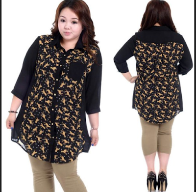  Model  Baju  Atasan  Batik  Untuk  Orang  Gemuk 