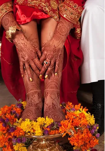 Applying Mehndi or henna on Hands or Feet