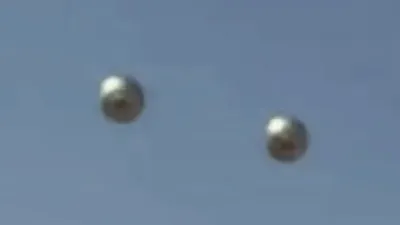 2 amazing UFO spheres filmed over Valle Hermoso Taumalipas Mexico in December of 2022.