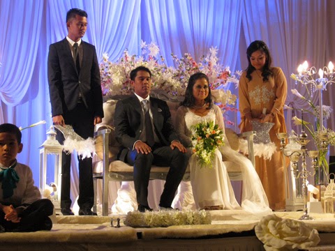 Widuri and Asyraf at the Pelamin