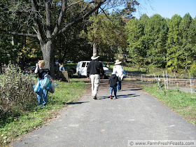 CSA members at Bull Run Mountain farm for a Fall gleaning day in 2006