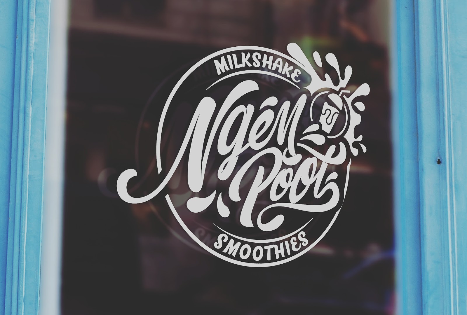 logo design for NGEMPOOT MILKSHAKE BlackSheep sticker